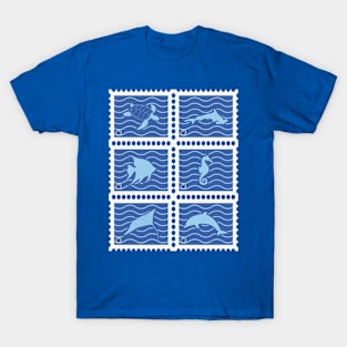 Beautiful Ocean Life On Stamps T-Shirt